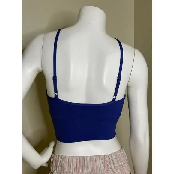 GAP Fit Eclipse Blue Bra Top XS Brami Halter Yoga Cami Tank Athletic - Picture 3 of 4